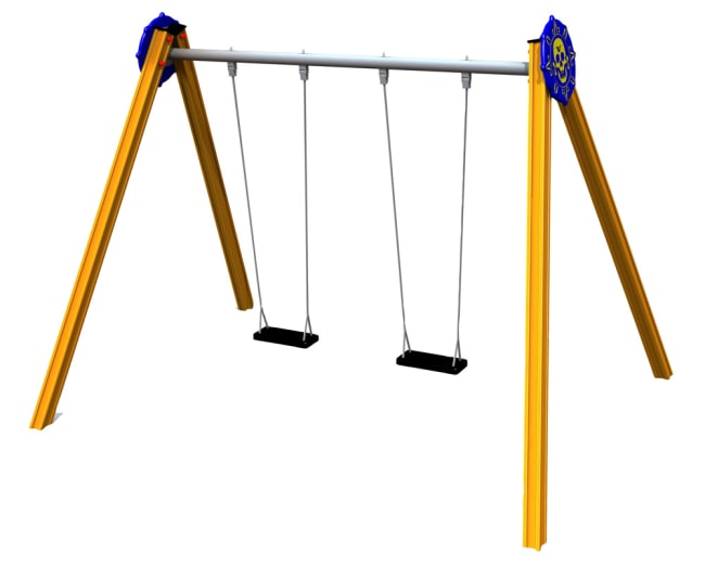 Huskestativ for 2 husker, pirat, vedlikeholdsfritt