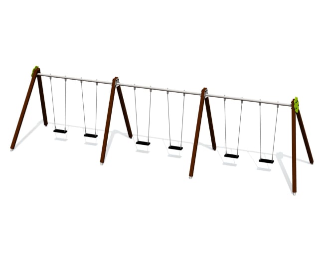 Huskestativ for 6 seter, ben i limtre