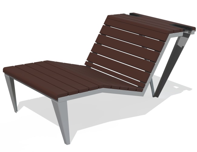 Park solseng med sykkelholder