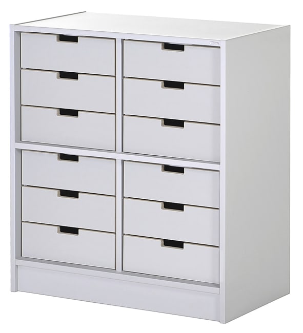 Elevreol med 12 skuffer