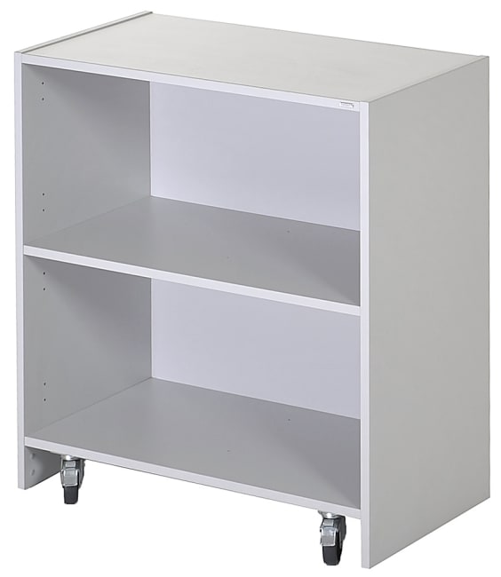 Åpen reol med 2 rom , på hjul