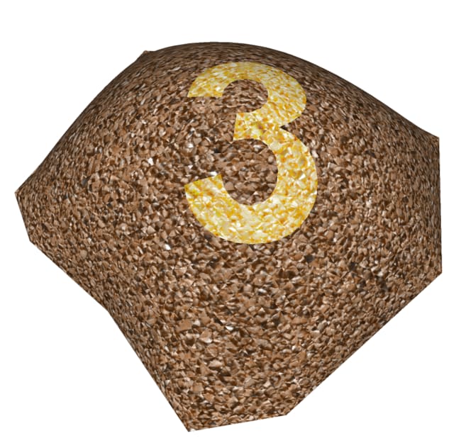 3D EPDM figurer, ''stein'' med nummer 3