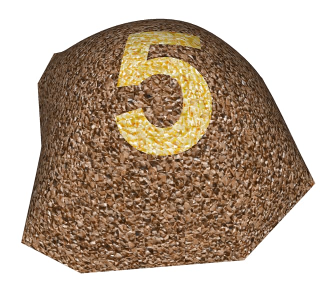 3D EPDM figurer, ''stein'' med nummer 5