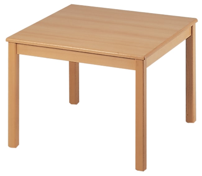 Kvadratisk bord H: 46 cm, natur, 80 x 80 cm