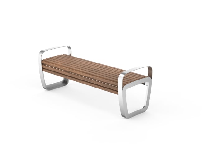 TRAPO liten benk med armlene, uten rygg