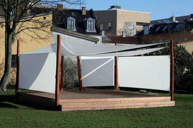 Solseil, 1,5 x 3,0 mtr. inkl.beslag HDPE