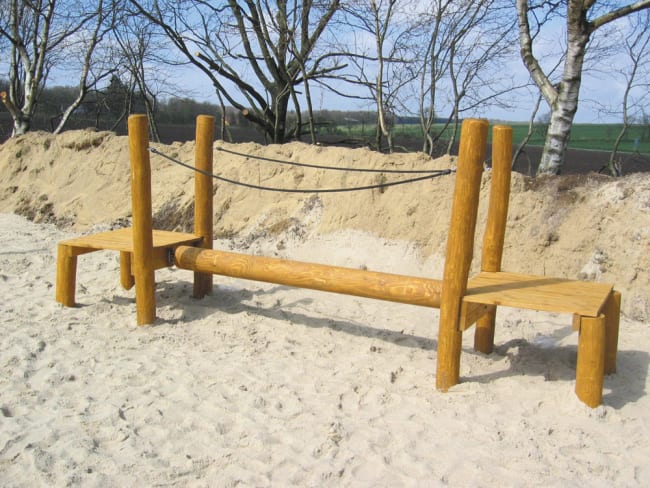 Plattform m/rullestamme, ubehandlet