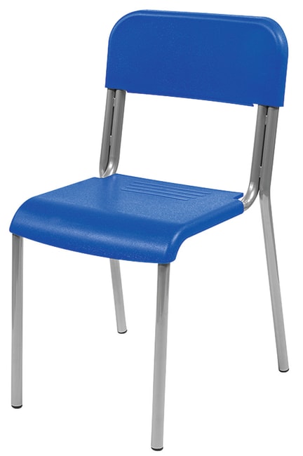 Elevstol i plast/stål, sittehøyde: 38 cm