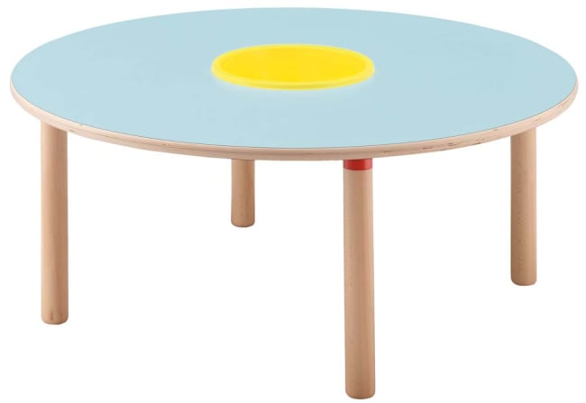 Tavoli rundt bord med balje og ben i tre, 53 cm