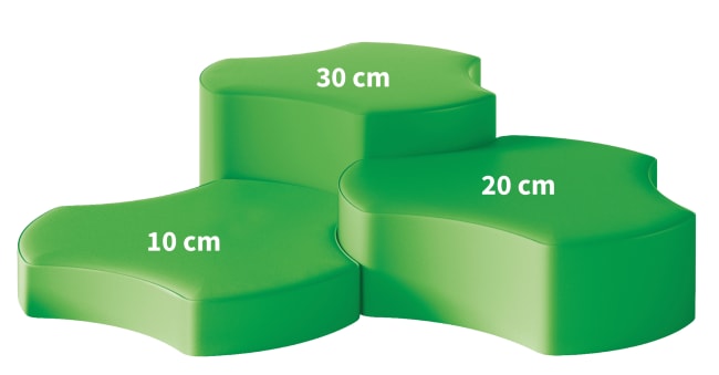 Skumelement kløverformet, 10 cm