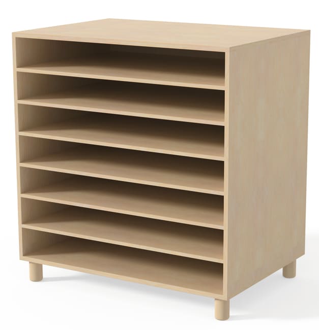 Tavoli åpen reol med 6 hyller. direktelaminat