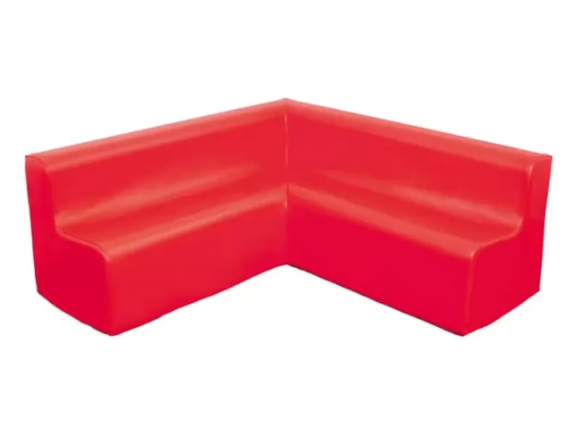 Hjørnesofa i skum Rød