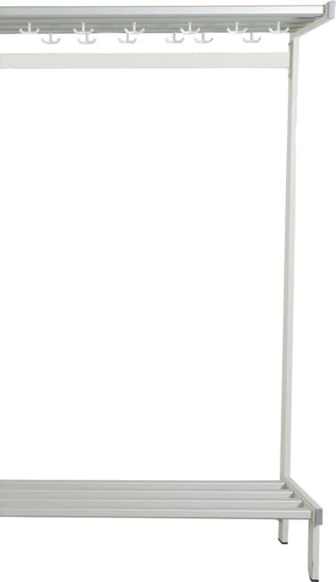 Garderobestativ følgefag  i lakkert stål, enkelt