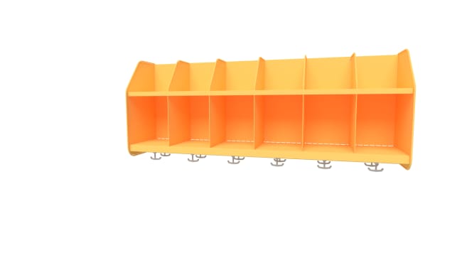 Muro skillevegg/stang til seksjon, 6 plasser à 200mm.