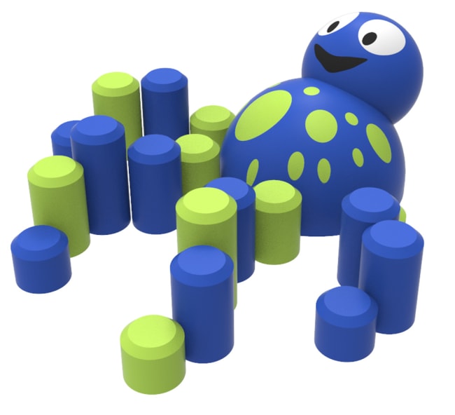 EPDM 3D figur, mini blekksprut