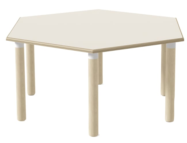 Tavoli 6-kantet bord m/ben i tre