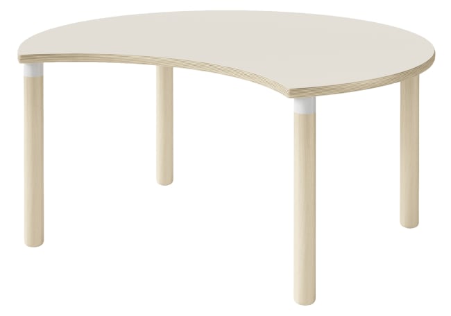 Tavoli halvmåneformet bord m/ben i tre