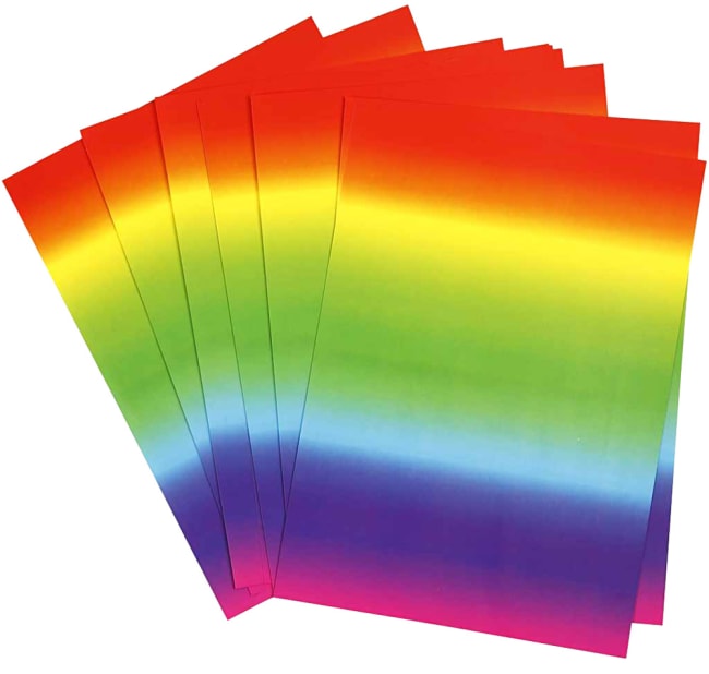 Regnbuekartong, A4 21x30cm, 180 g, 100 ark