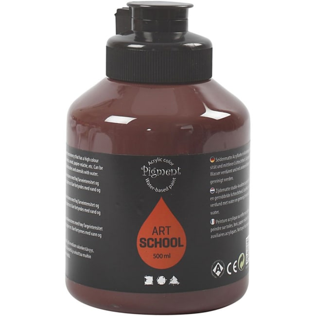 Pigment Art School, 500 ml, mørk brun