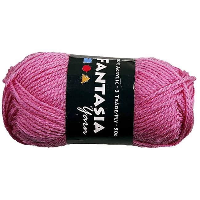 Fantasia Akrylgarn, L:80 m, 50 g, gml. rosa