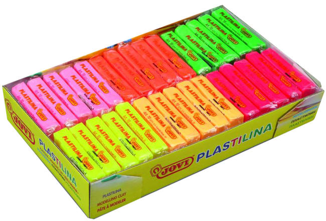 Plastelina fluorfarger 60 x 50gr, ass
