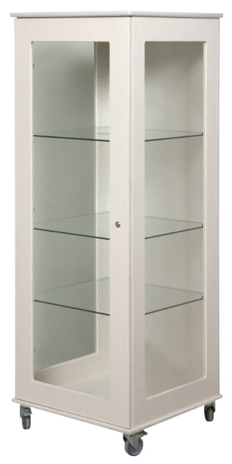 Utstillingsmonter, stort m/glasshyller