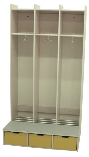 Helena garderobe med benk og skuff, 4 rom
