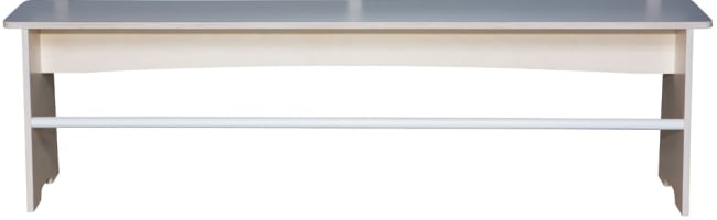 Benk med laminat 140 cm, med fothviler