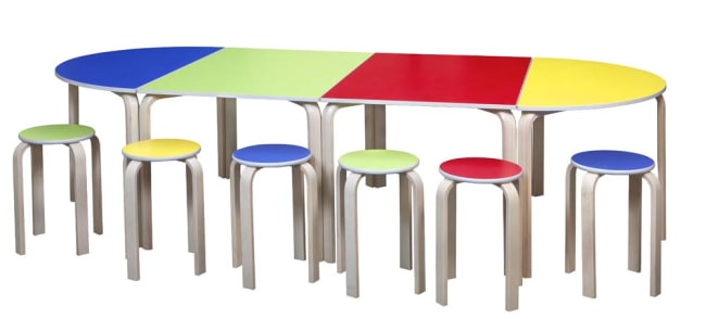 Bord med laminat  , sett med 4 stk