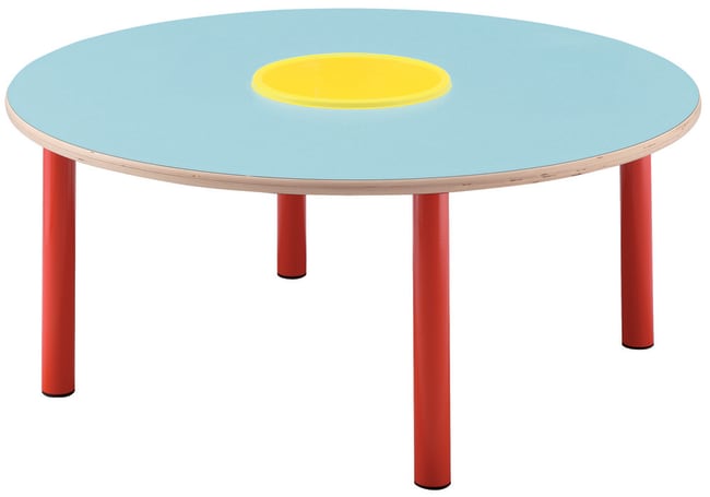Tavoli rundt bord med balje og ben i stål, 53 cm