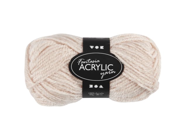 Fantasia Akrylgarn, L:80 m, 50 g, lys beige