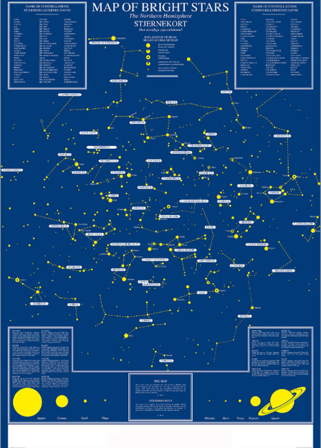 Stjernehimmel plansje 70x100 cm