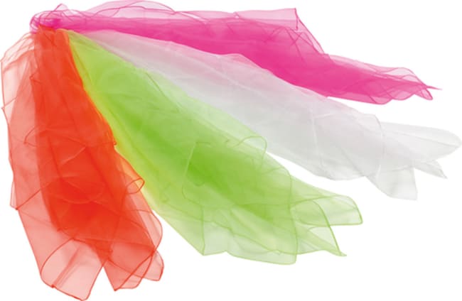 Chiffontørkler 12 stk ass farger i neon