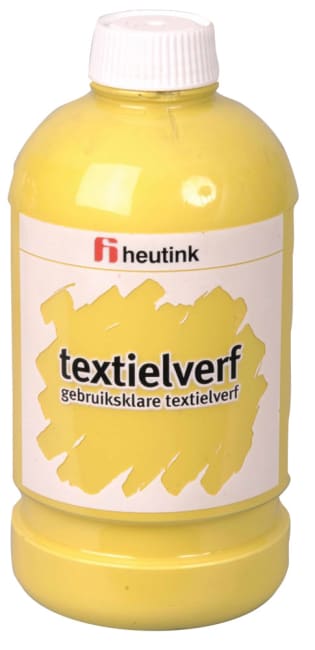 Tekstilmaling, 500ml. gul