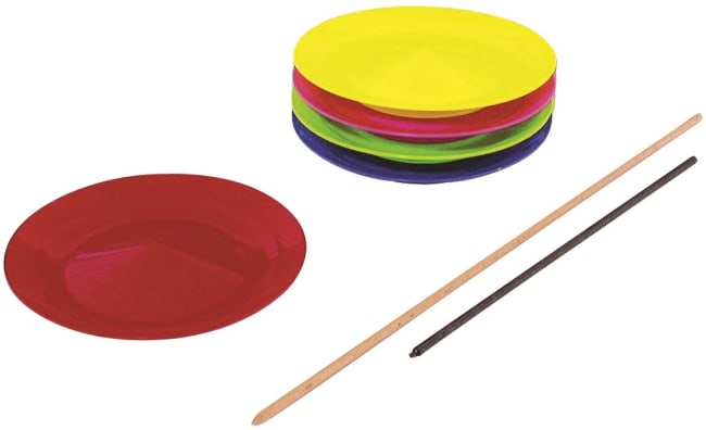 Sjongleringstallerken 1 stk.  inkl. trepinne