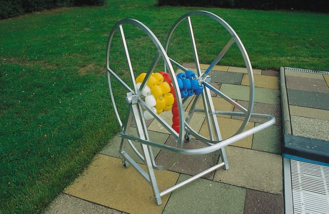 Vogn til banetau  Med hjul - 60 x 100 cm, Ø100