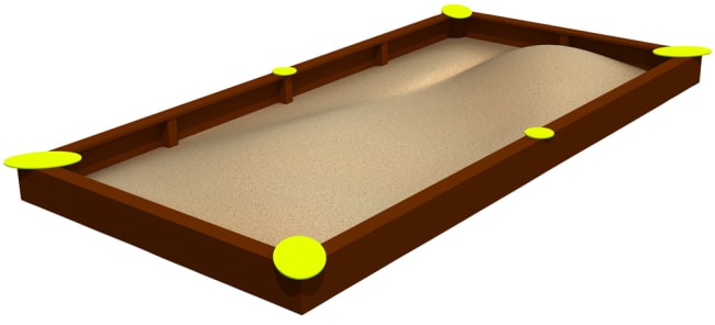 Sandkasse 6 x 3 meter, vedlikeholdsfri