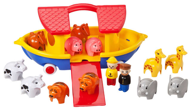 Noahs ark med 12 dyr og 2 mennesker