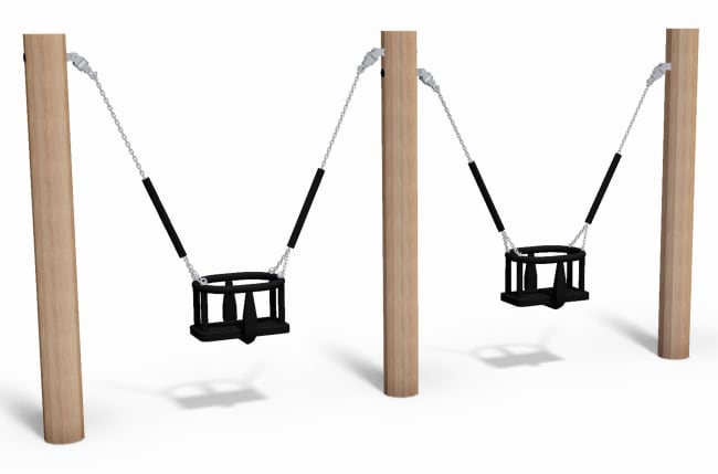 Stolpehuske m/ 2 babyseter Robinia