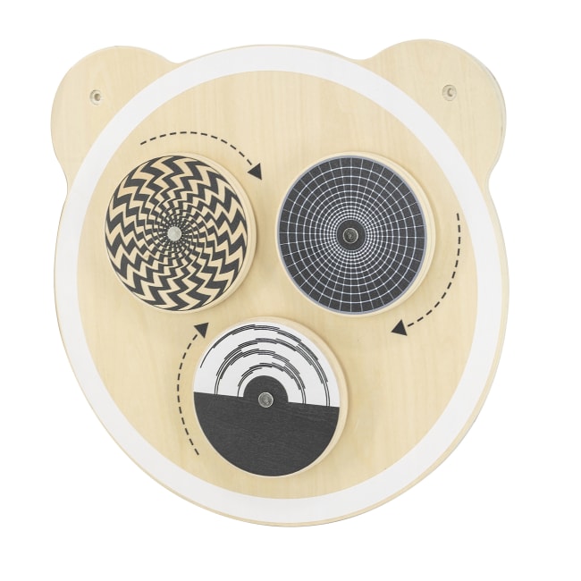 Veggspill, roterende skiver sort/hvitt