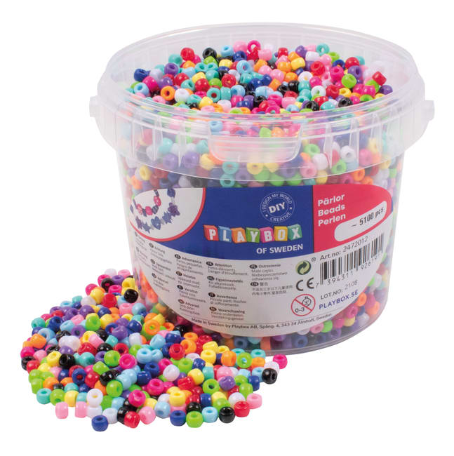Små kongoperler 6 mm. 5100 stk