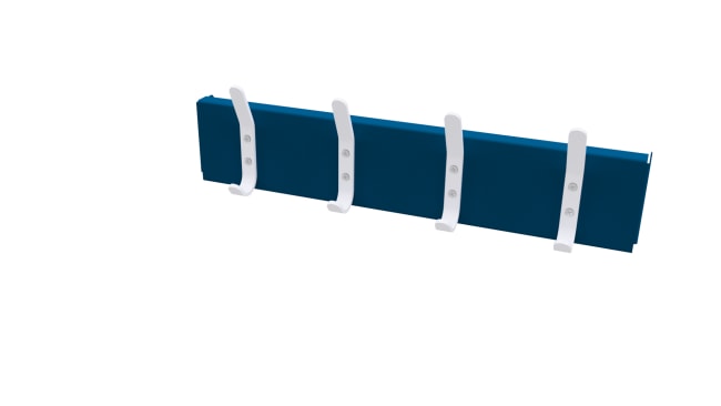 Muro Knaggrekke 600 med 4 kroker i stål