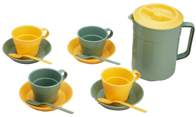 Koppestell i resirkulert plast, 14 deler