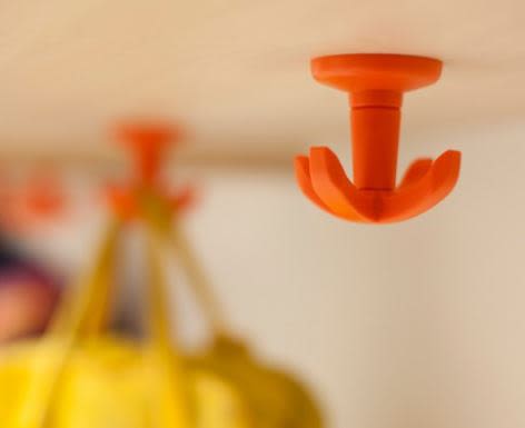 Garderobekrok, selvutløsende, orange