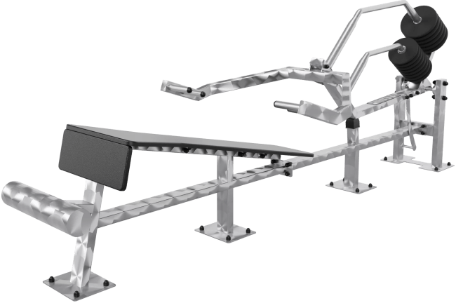 IVE Gym i rustfritt stål. Skråbenkpress ned