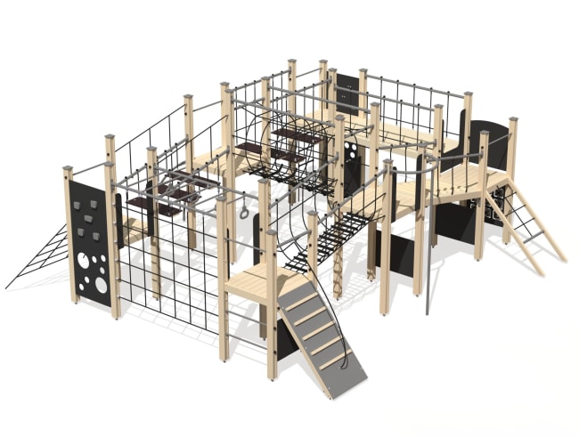 Klatre og balanseapparat, standard natur