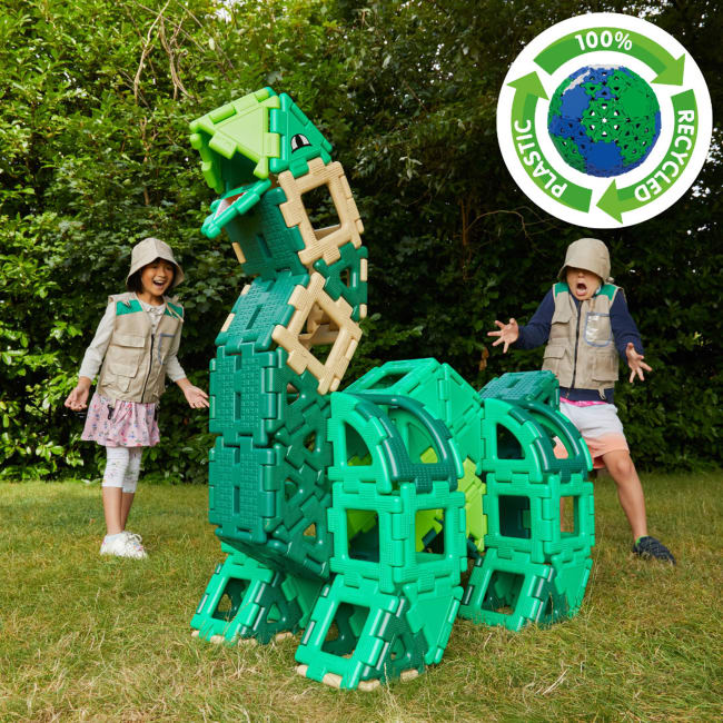 Giant polydron dinosaursett 130 deler