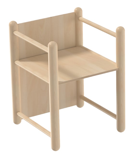 Kombistol i bøk, 16 og 21 cm