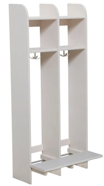 Milas Lux Garderobe 30cm m/benk 2plasser med dører