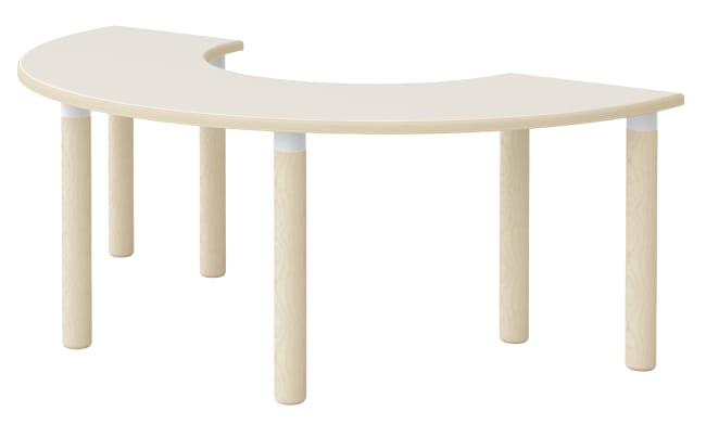 Tavoli halvsirkel bord m/ben i tre